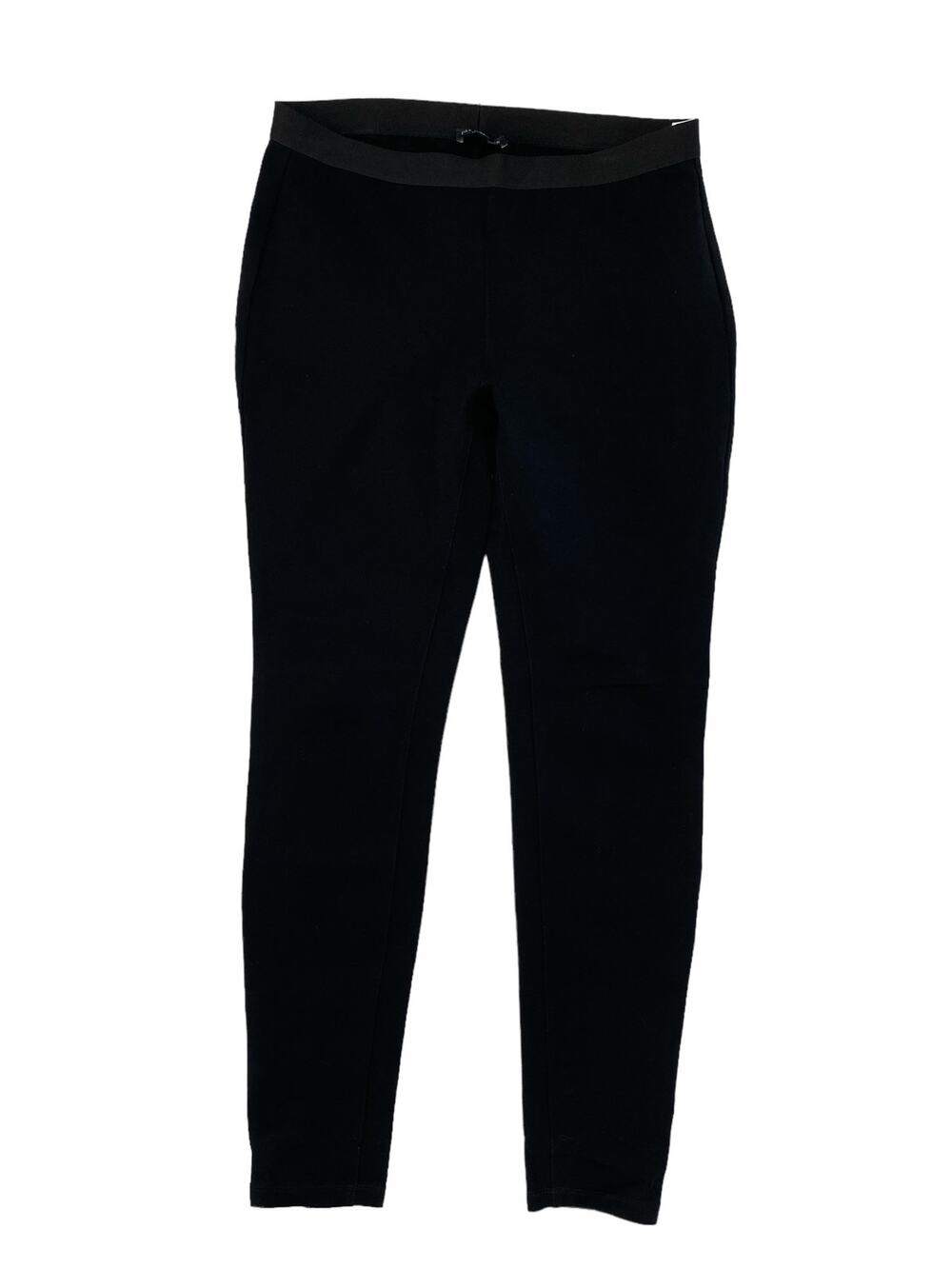 EILEEN FISHER Black Viscose Capsule Ponte Pull On Slim Pants Size Small #F5VS